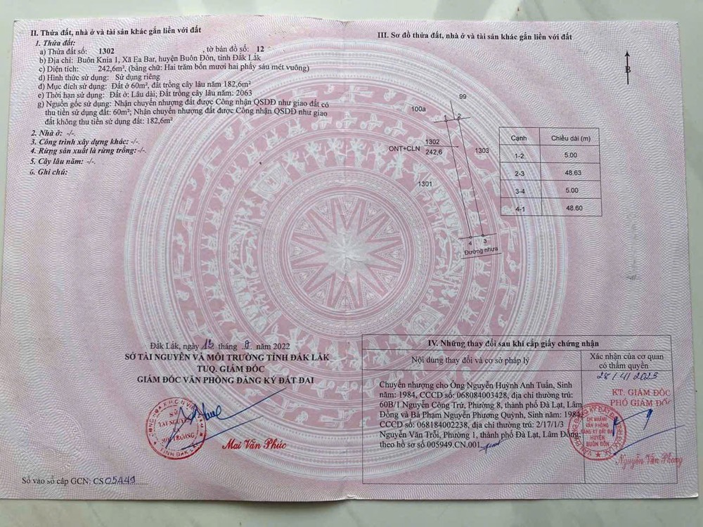 ĐẤT ĐẸP – GIÁ ĐẦU TƯ  - CẦN BÁN 2 LÔ ĐẤT TẠI Xã Ea Bar, Huyện Buôn Đôn, Tỉnh Đắk Lắk