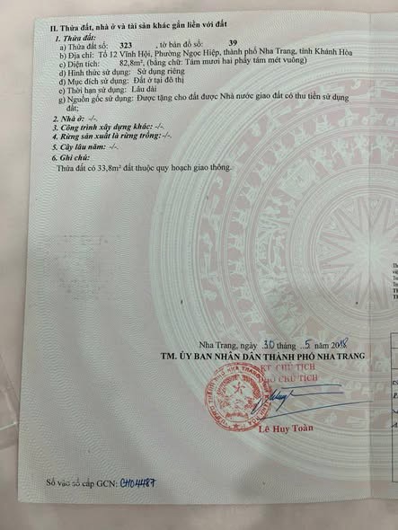 BÁN ĐẤT LÔ GÓC HẺM Ô TÔ 12 NGỌC HIỆP ĐƯỜNG Ô TÔ PHƯỜNG TÂY NHA TRANG