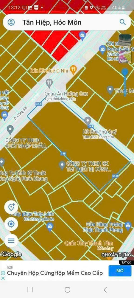 KHO XƯỞNG (8.318M²) 3MT DƯƠNG CÔNG KHI, TÂN HIỆP, HÓC MÔN – LÔ ĐẤT KHỦNG