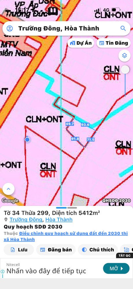 Bán Đát MTNB 10m đường Nguyễn Lương Bằng 1058M2 giá 745 trieju