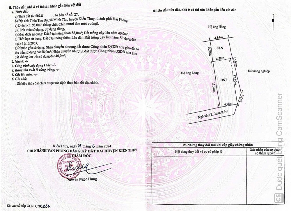 Lô 98m² giá 9xx triệu – rẻ nhất Thù Du Minh Tân  ZALO 0567 222 555