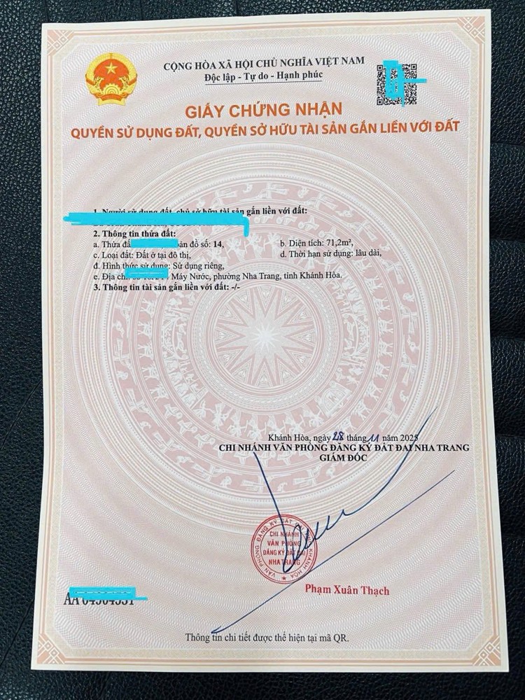 BÁN LÔ ĐẤT HAI MẶT TIỀN 
HẺM MÁY NƯỚC PHƯỜNG NHA TRAN