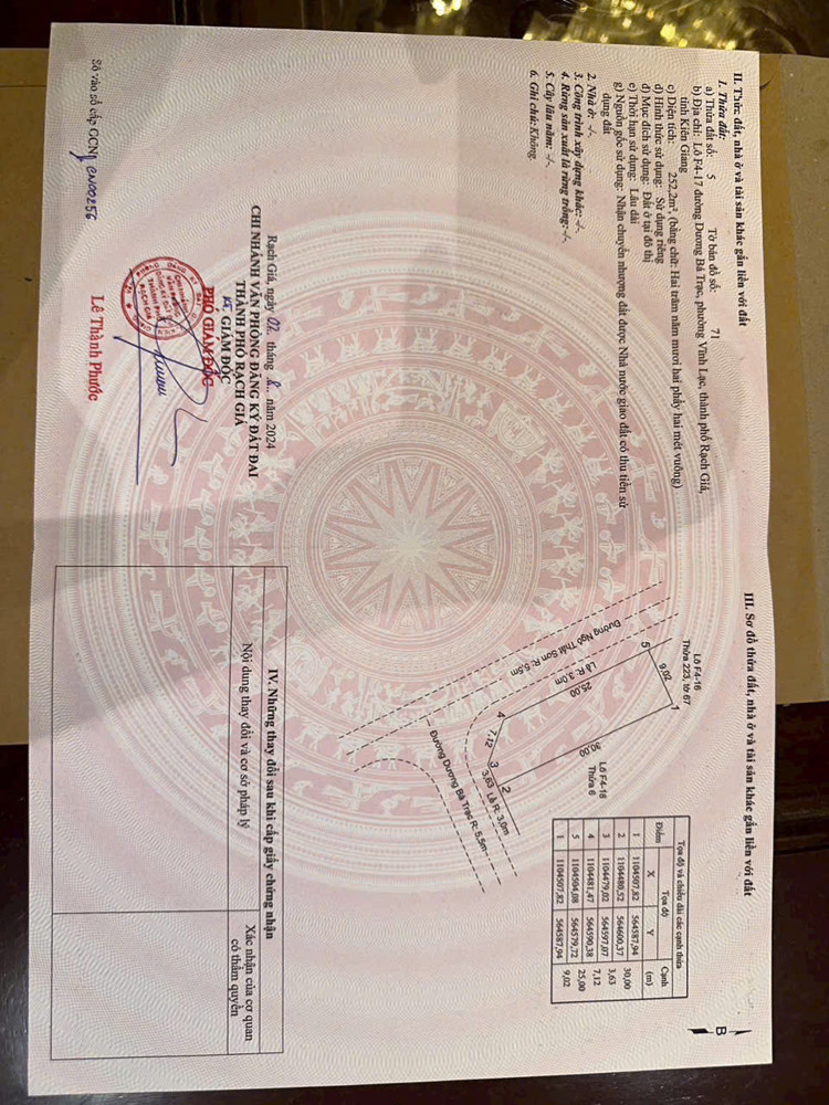 BÁN ĐẤT LÔ GÓC ĐẸP – NGÔ THẤT SƠN & DƯƠNG BÁ TRẠC, PHƯỜNG VĨNH LẠC, TP. RẠCH GIÁ, KIÊN GIANG