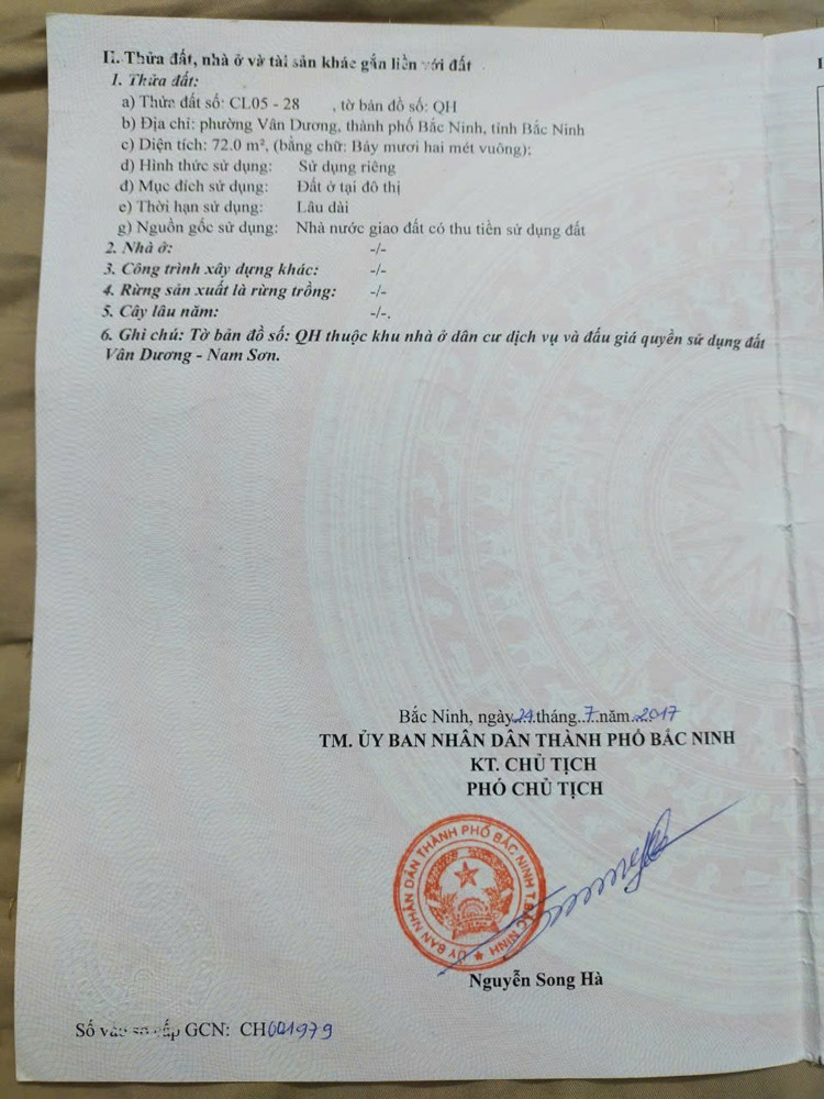 Bán lô giãn dân Lãm Làng - Phường Vân Dương, Bắc Ninh, Bắc Ninh. ngay cạnh công viên k lỗi