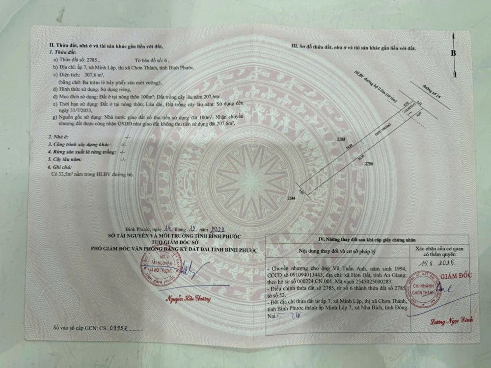 HOT ĐẤT CHÍNH CHỦ cần bán nhanh lô đất vị trí đắc địa tại thị xã Chơn Thành tỉnh Bình Phước