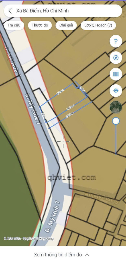 SIÊU HOT – BÁN ĐẤT MẶT TIỀN ẤP MỸ HUỀ 7 – TRUNG CHÁNH, HÓC MÔN – GIÁ CHỈ 5.95 TỶ!