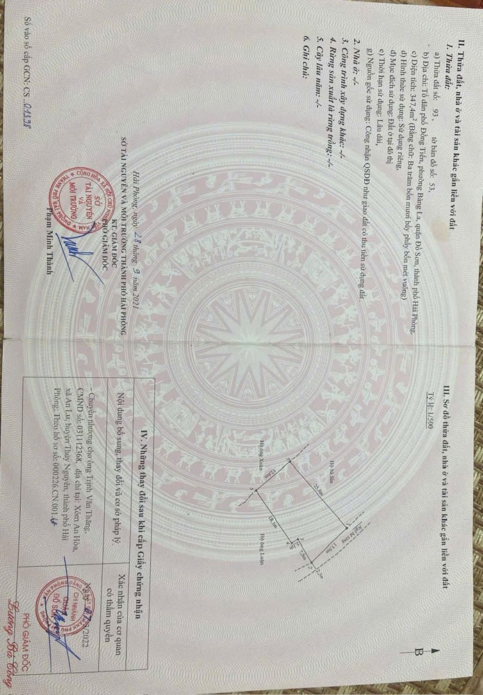 Lô đất lớn 347m² – TDP Đồng Tiến – Bàng La – giá chỉ nhỉnh 10tr/m²  ZALO 0567 222 555