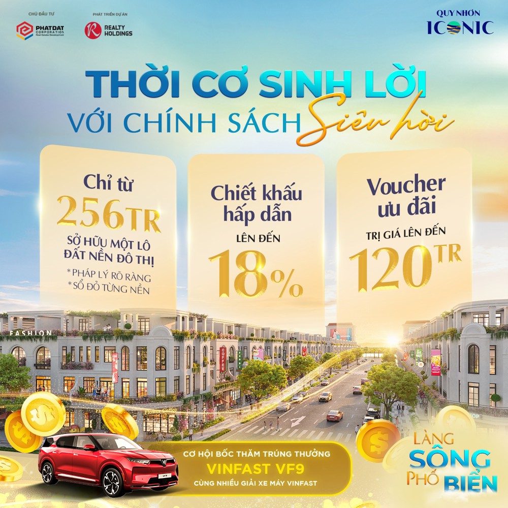 Cõ hội VÀNG đầu tý - an cý tại Quy Nhõn Iconic! Vốn đầu tý ban ðầu chỉ 236tr