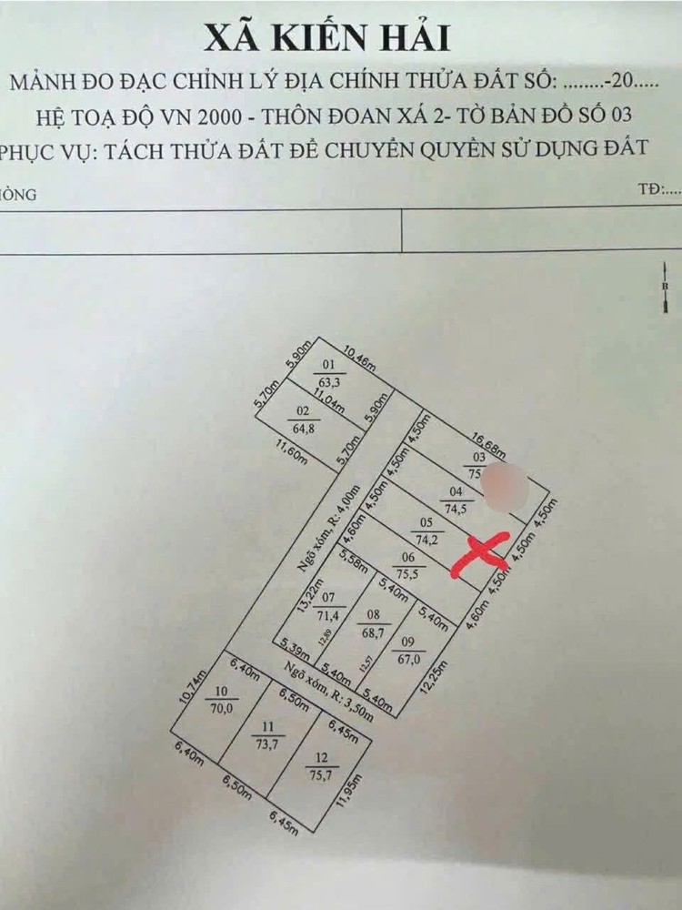 Giá hiếm 1.0x tỷ – Lô 74.2m² Đoàn Xá, ngõ nhựa 4m, thanh khoản cực tốt – ZALO 0567 222 555