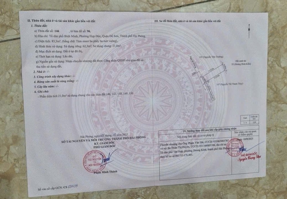 Giá hiếm 6xx triệu – Lô 62.3m² tuyến 2 Bình Minh, Nam Đồ Sơn, đầu tư sinh lời nhanh – ZALO 0567 222