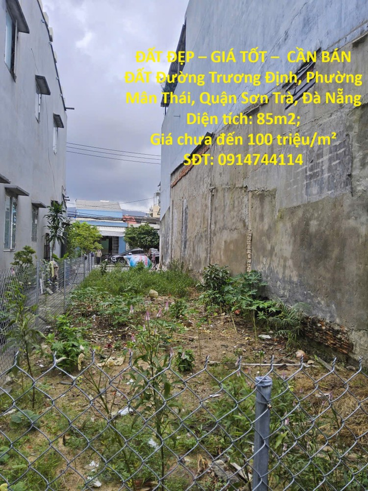 ĐẤT ĐẸP – GIÁ TỐT –  CẦN BÁN ĐẤT Đường Trương Định, Phường Mân Thái, Quận Sơn Trà, Đà Nẵng