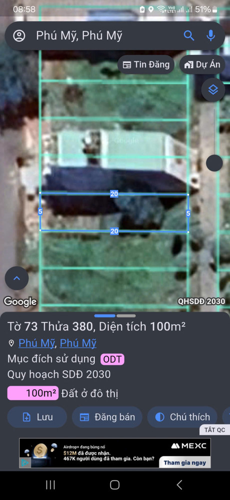 Đất chính chủ vị trí 44ha diện tích 5x20m đường Cao Văn Ngọc