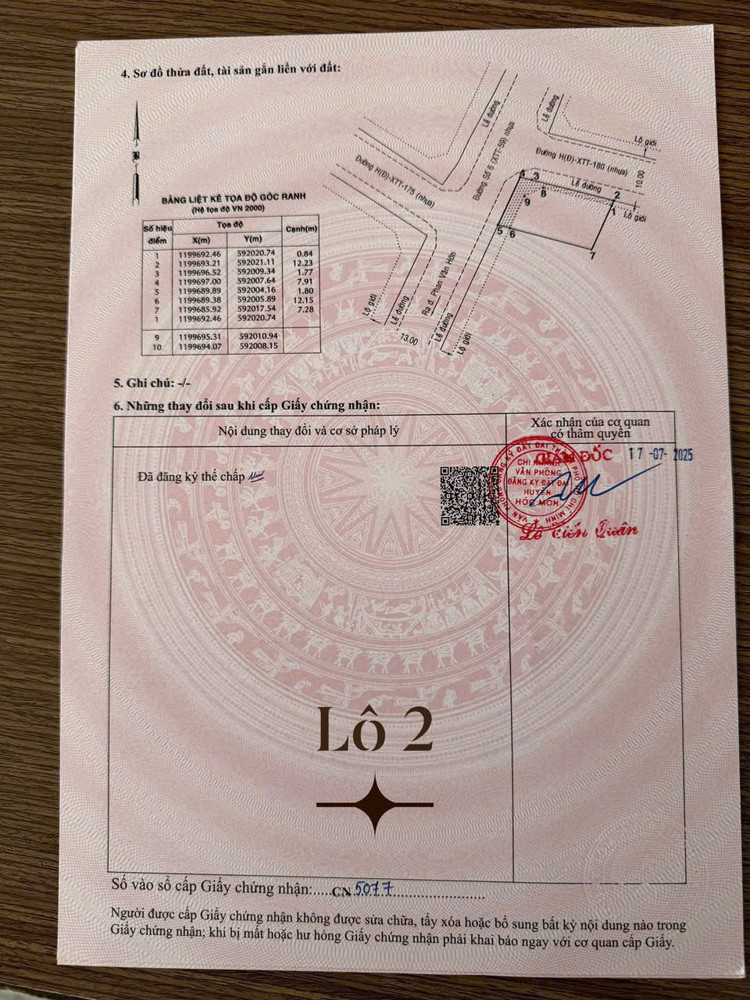 BÁN ĐẤT MẶT TIỀN XTT59 – BÀ ĐIỂM  VỊ TRÍ VÀNG – GIÁ MỀM BẤT NGỜ!