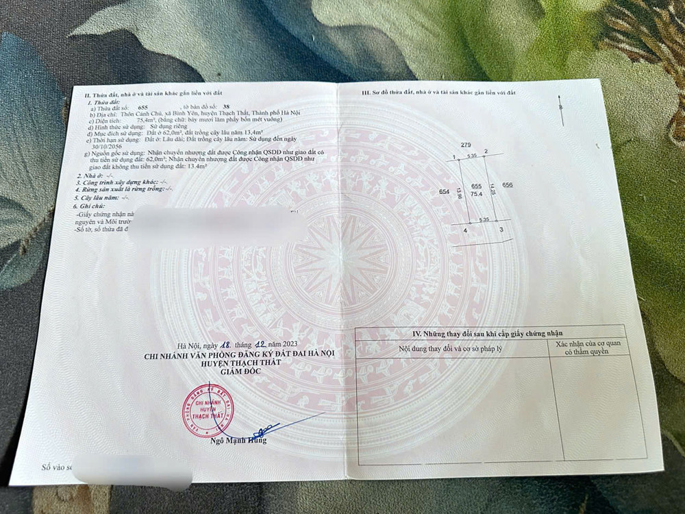 Gia đình có việc gấp muốn bán lô đất 75m ở cánh chủ bình yến giá hai tỷ