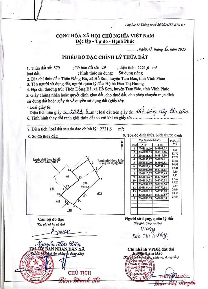 HÀNG HIẾM - Đất Chính Chủ - Mặt Tiền Vị Trí Xã Hồ Sơn, Huyện Tam Đảo, Tỉnh Vĩnh Phúc