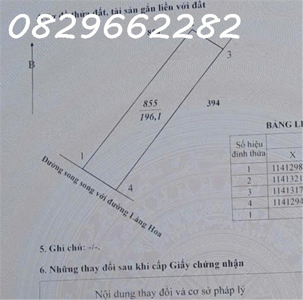 Bán Đất Thổ Cư Đường Làng Hoa, Sa Đéc. 196m2, SHR, Giá 3.2 Tỷ