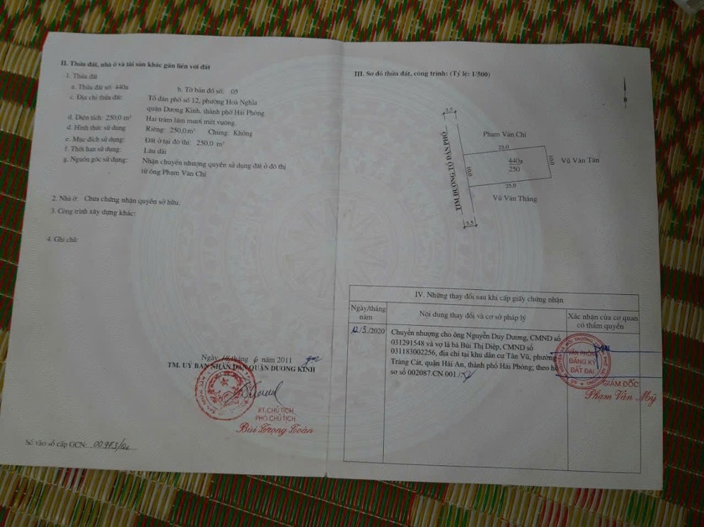 LÔ 250M² – NGANG 10M – CHIA 2 LÔ ĐẸP – ĐƯỜNG 11M TỔ 12 HÒA NGHĨA – GIÁ HIẾM 18,X TRIỆU/M²  ZALO