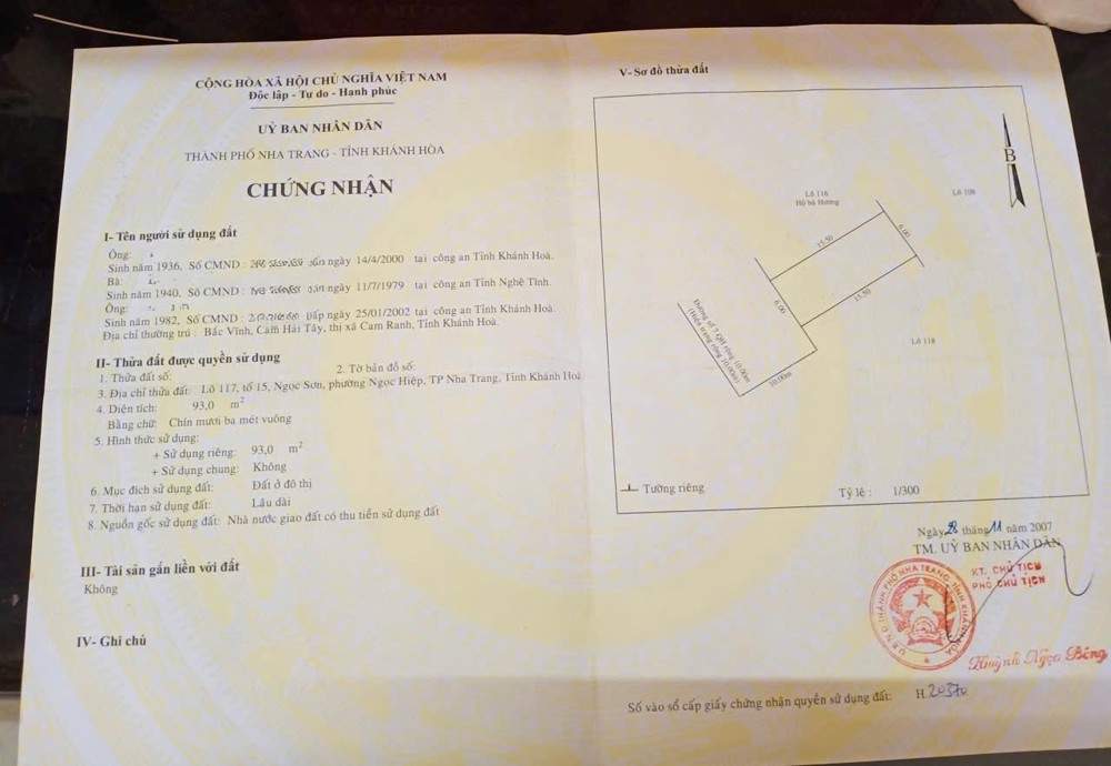 BÁN LÔ ĐẤT NGỌC SƠN – NGỌC HIỆP, NHA TRANG (KHÁNH HÒA)