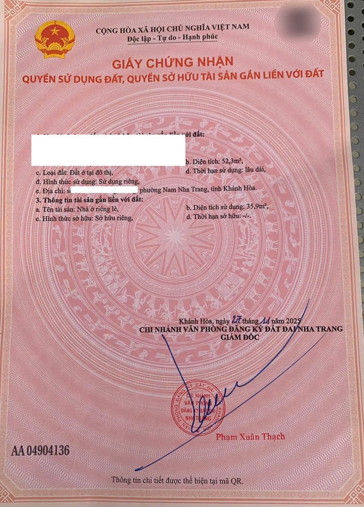 BÁN LÔ ĐẤT CÓ NHÀ CẤP 4 HẺM XE HƠI LÊ HỒNG PHONG—NAM NHA TRANG