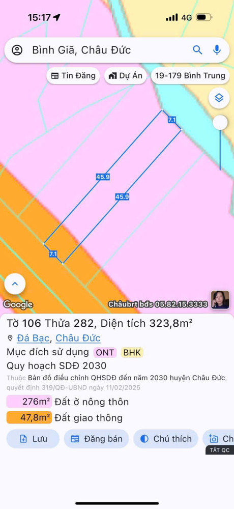 Mặt tiền bình giã đá bạc đất thuộc đá bạc nay là xã nghĩa thành tphcm.15x45. 200tc. Việc suối