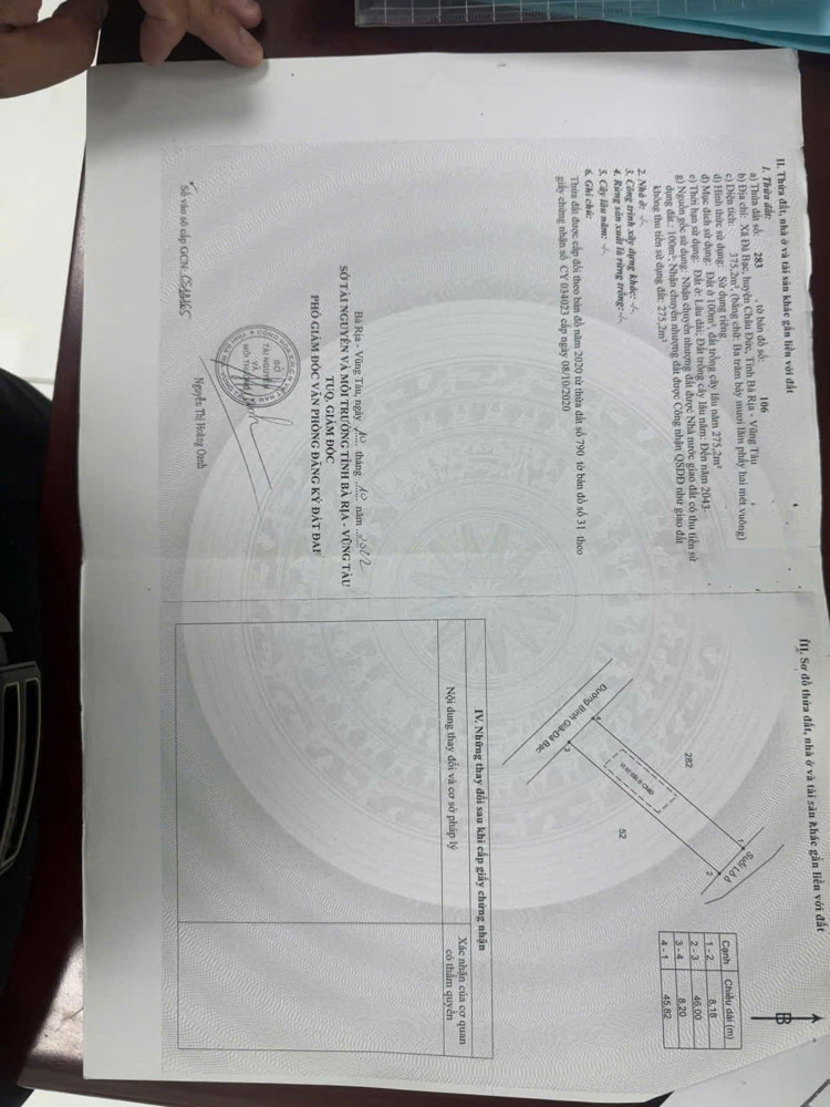 Mặt tiền bình giã đá bạc đất thuộc đá bạc nay là xã nghĩa thành tphcm.15x45. 200tc. Việc suối