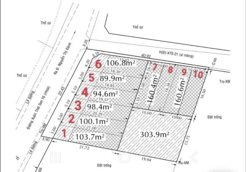MẶT TIỀN XUÂN THỚI SƠN 16, HÓC MÔN  GIÁ RẺ BẤT NGỜ – NHIỀU LÔ ĐẸP CHỌN THOẢI MÁI!
