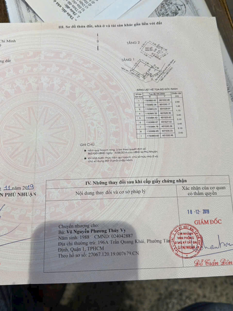 Bán nhà 72/19 Huỳnh văn bánh p 15 Phú nhuận Giá : 2,6 tỉ có thương lượng