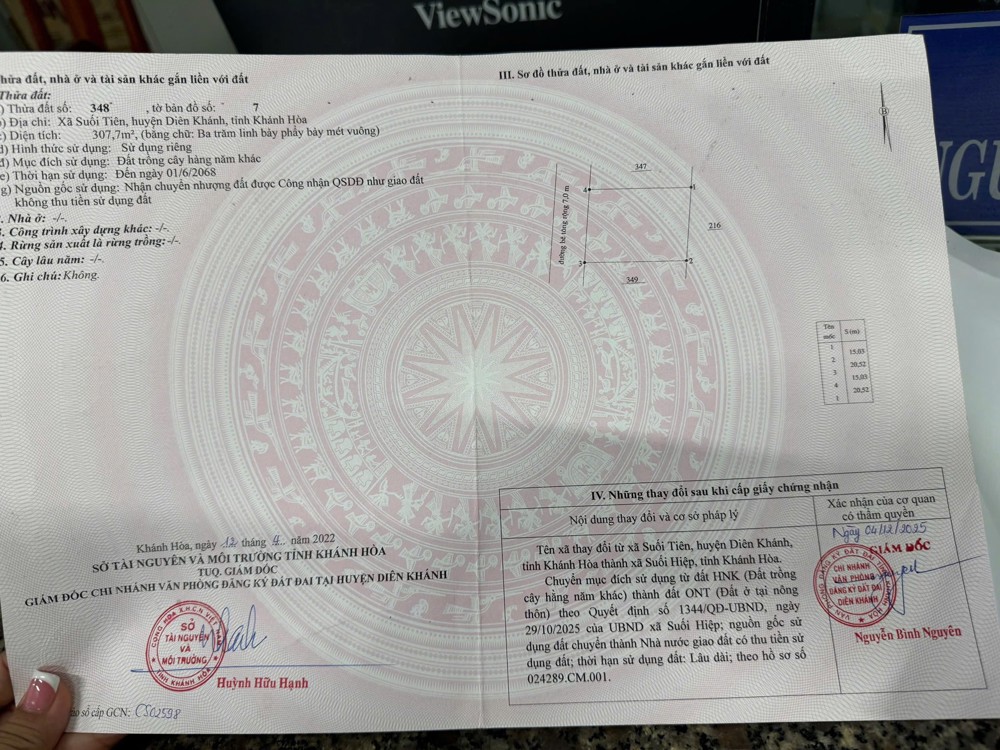 BÁN 307m² FULL THỔ SUỐI TIÊN – TÁCH ĐƯỢC 3 LÔ ĐẸP