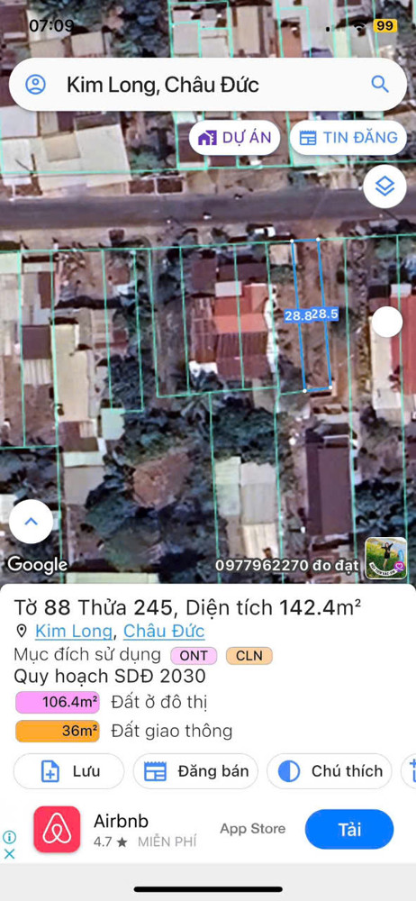 Cần bán gấp đất mặt tiền đường kim long quản thành , cách nhà nghỉ kim long 30m ,