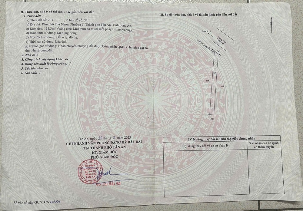 ĐẤT ĐẸP – GIÁ ĐẦU TƯ - CẦN BÁN 2 LÔ ĐẤT LIỀN KỀ Tại Phường 5, Thành Phố Tân An, Long An