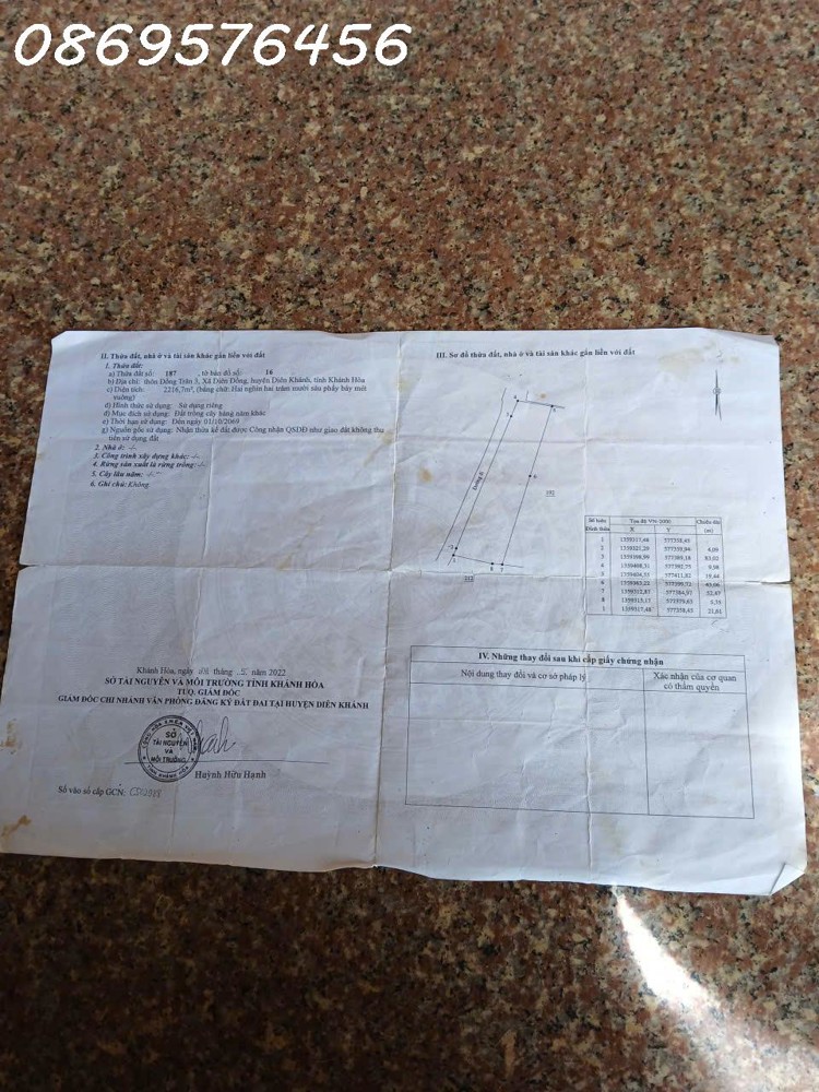 ĐẤT VƯỜN CẦN BÁN TẠI KHÁNH HOÀ