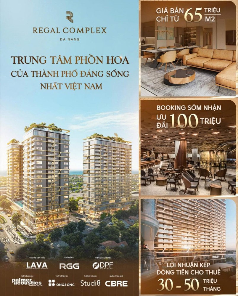 Mở bán toà Mỉa Tower - Dự án Regal Complex Đà Nẵng. Giảm 100tr cho khách hàng đặt Booking sớm