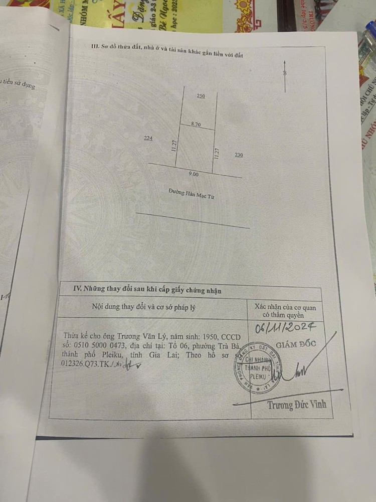 CHÍNH CHỦ Cần Bán ĐẤT TẶNG NHÀ - Mặt Tiền Tổ 6 Phường Trà Bá, TP Pleiku - Gia Lai