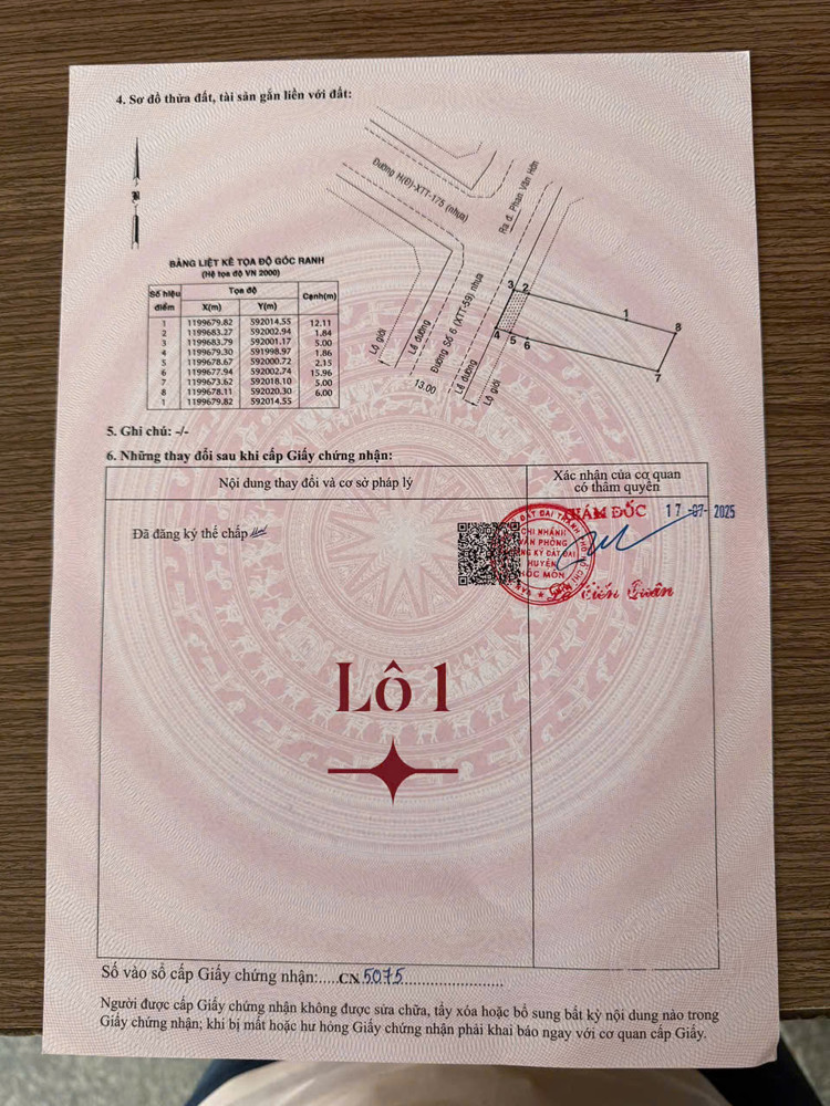 BÁN ĐẤT MẶT TIỀN XTT59 – BÀ ĐIỂM  VỊ TRÍ VÀNG – GIÁ MỀM BẤT NGỜ!