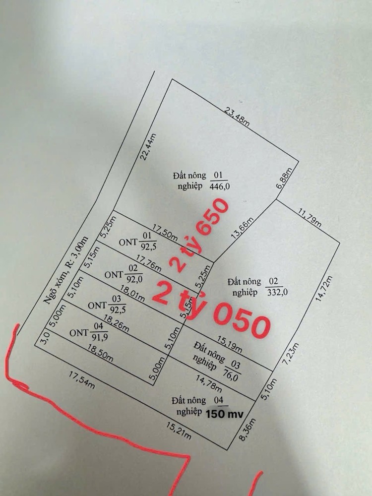 LÔ ĐẤT TO ĐOÀN XÁ – 158M² CÓ ĐẤT VƯỜN – GIÁ 1.8XX TỶ  CỬA VỐN THẤP  ZALO 0567 222 555