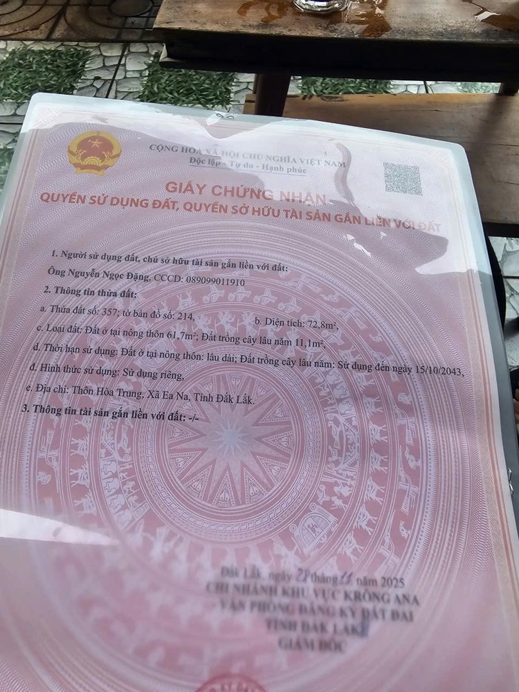 HOT Chỉ 170 triệu sở hữu cho mình 1 lô đất full thổ cư đường bê tông tại xã Eana tỉnh Đăk lăk