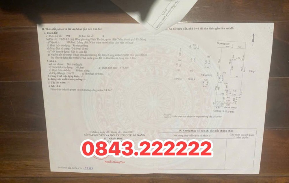 💥💥 BÁN ĐƯỜNG LÊ QUÝ ĐÔN DIỆN TÍCH 510M², GIÁ 87 TỶ!