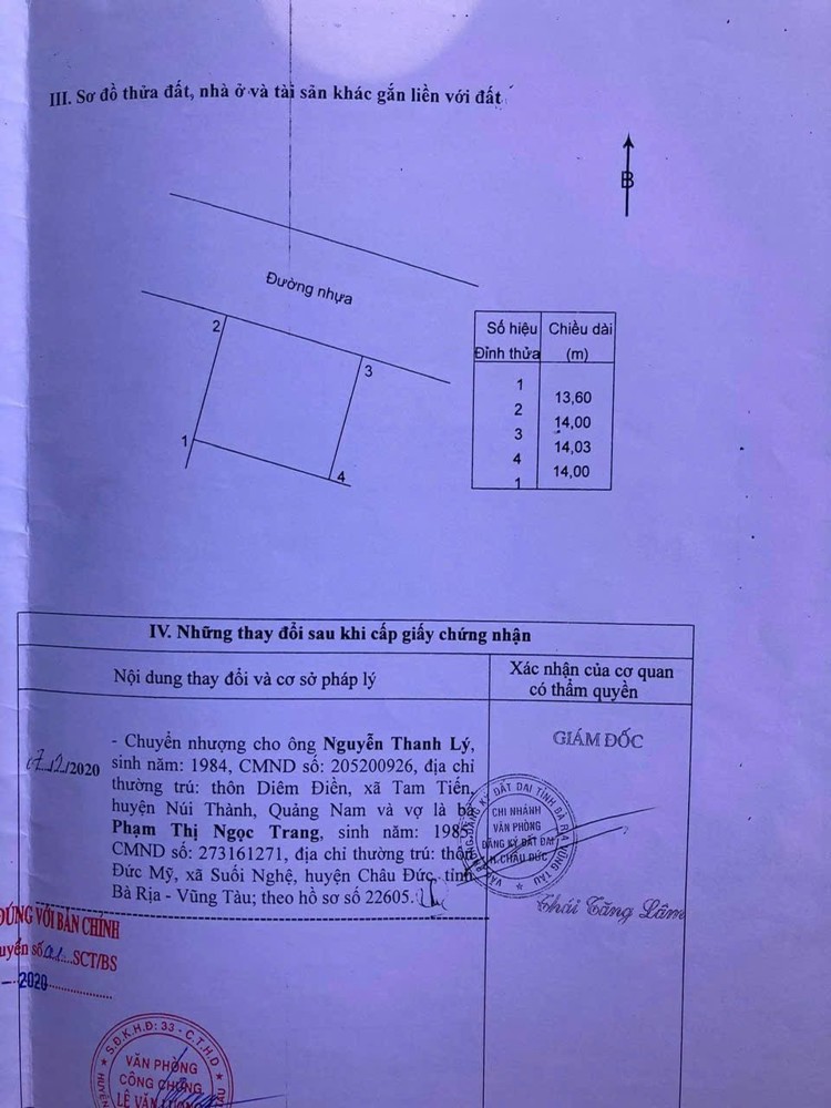 ĐẤT SIÊU ĐẸP – GIÁ TỐT- CHÍNH CHỦ BÁN LÔ ĐẤT TẠI TT Ngãi Giao, Châu Đức Bà Rịa Vũng Tàu