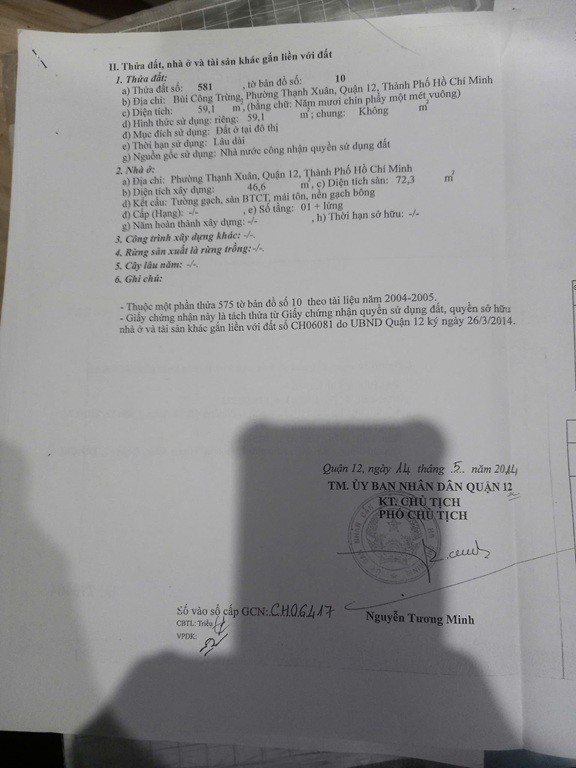 NHÀ ĐẸP – GIÁ TỐT –CHÍNH CHỦ CẦN BÁN NHÀ TẠI 73/3/22, Đường Bùi Công Trừng, P.Thạnh Xuân, Q.12, HCM