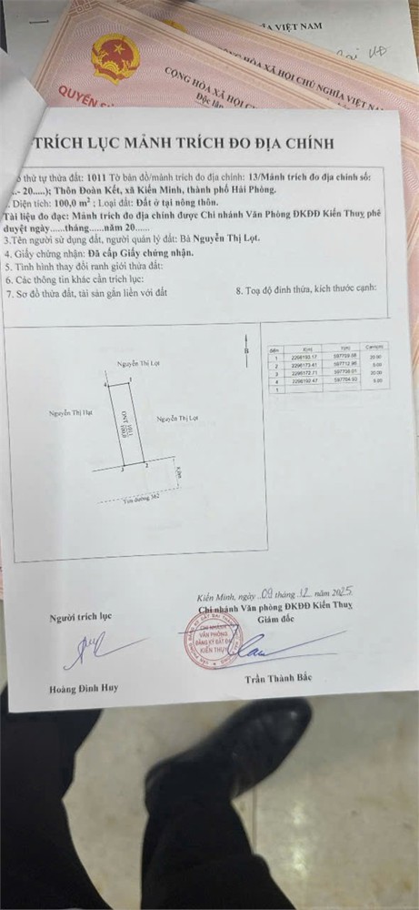 MẶT ĐƯỜNG 362 MINH TÂN KIẾN THUỴ – 100M² – NGANG 5M – TRỤC CHÍNH KINH DOANH – GIÁ CHỈ 4.X TỶ  ZALO