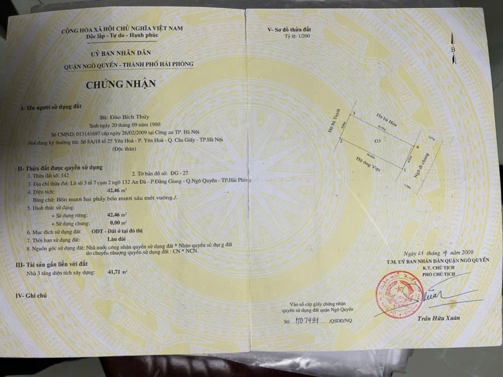 Bán Nhà Mặt Ngõ Thông An Đà, Hải Phòng – Ô Tô Vào Tận Cửa, Vị Trí Kinh Doanh Đẹp