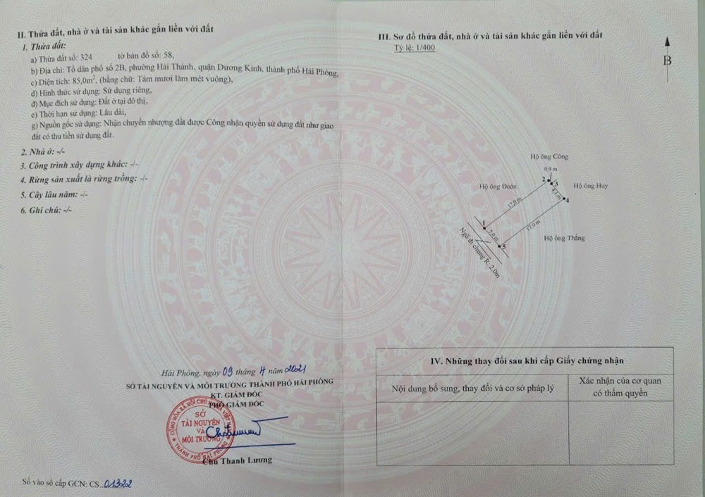 Lô đất Hải Thành II Dương Kinh giá 1,x tỷ – Diện tích đẹp 85m² – Phù hợp đầu tư khu dân cư  ZALO