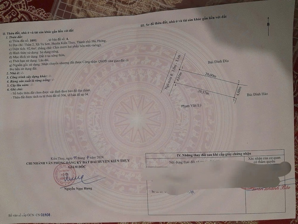 1,7x TỶ – LÔ ĐẤT TRUNG TÂM TÚ SƠN, KIẾN THỤY – NGÕ THÔNG Ô TÔ QUAY ĐẦU, NGUỒN HÀNG HIẾM  ZALO 0567