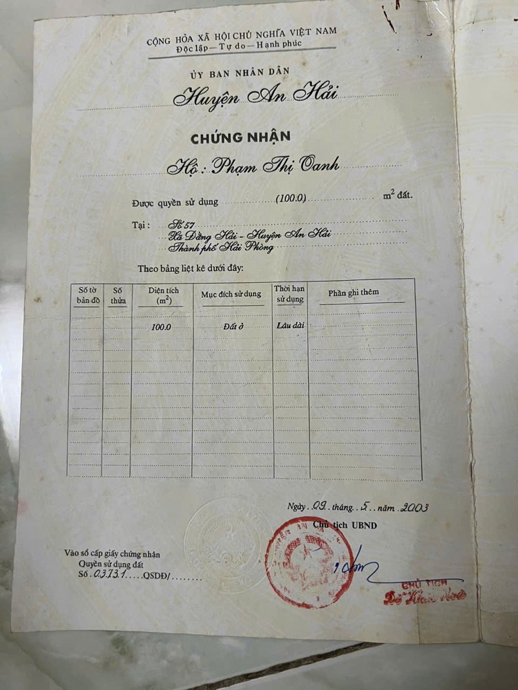 Bán lô đất tái định cư Gốc Lim Đằng Hải, Hải An, Hải Phòng giá tốt