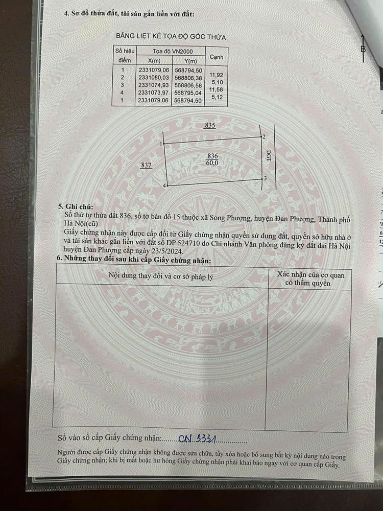 SANG NHƯỢNG GẤP 60M² ĐẤT ĐẸP – ĐAN PHƯỢNG, HÀ NỘI!