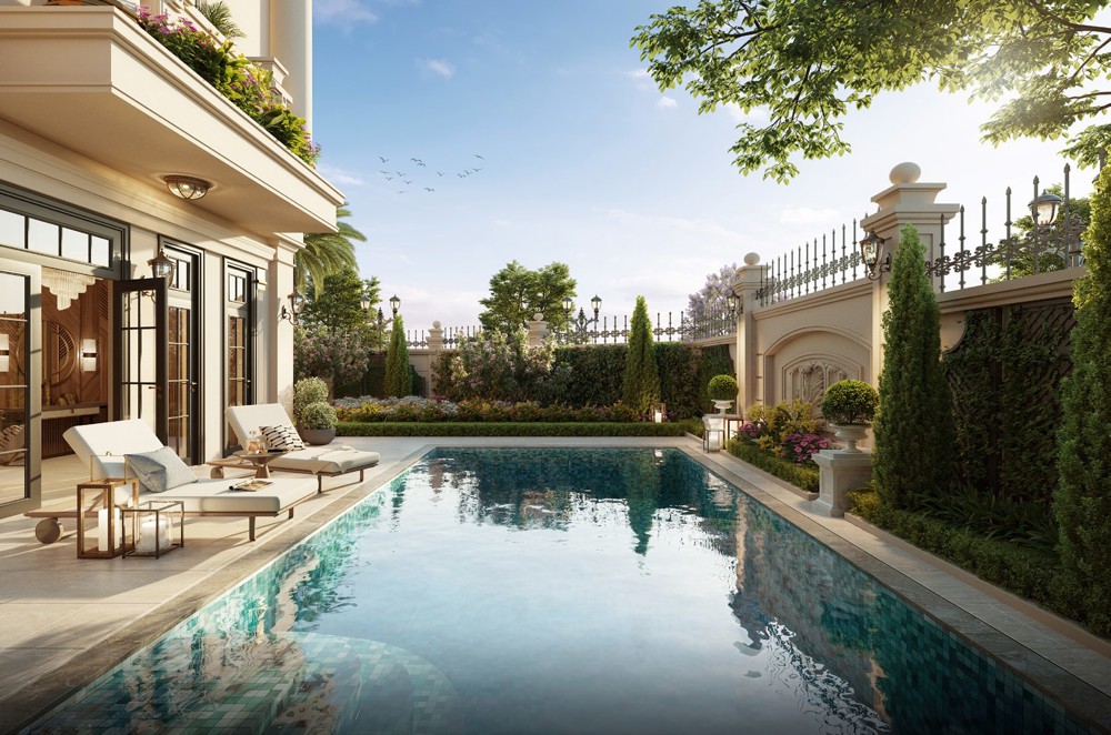 Dinh thự Long Biên Golf Villas - Diện tích từ 218m - 545m2, 2 mặt tiền 15m, chân cầu Trần Hưng Đạo