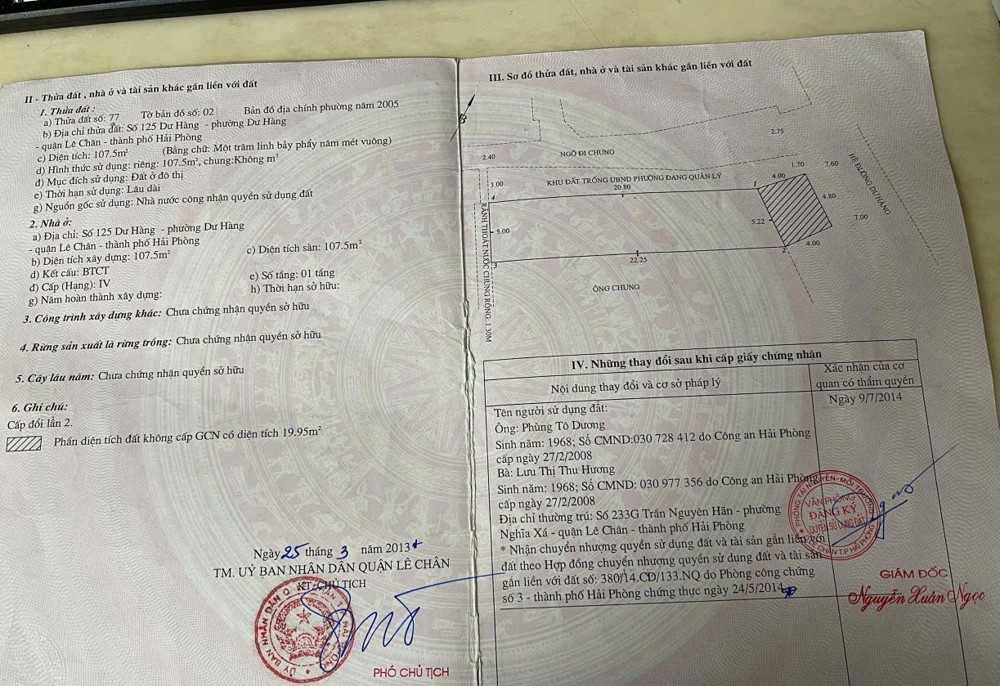 Bán Nhà Mặt Đường Lô Góc Đắc Địa Phố Dư Hàng – Lê Chân, Hải Phòng