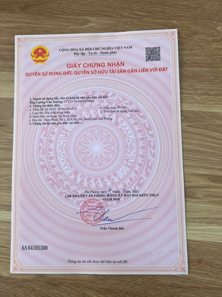 GIÁ 23,X TRIỆU/M² – LÔ ĐẤT PHÂN LÔ ĐOÀN XÁ, KIẾN THỤY – ĐƯỜNG 7M HIẾM  ZALO 0567 222 555