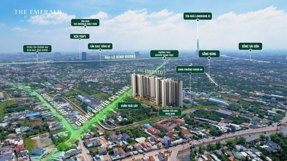 Nhận ngay căn The Emerald Garden View Chuẩn sống đôi xanh giữa lòng Thuận An, Bình Dương Chỉ từ 35