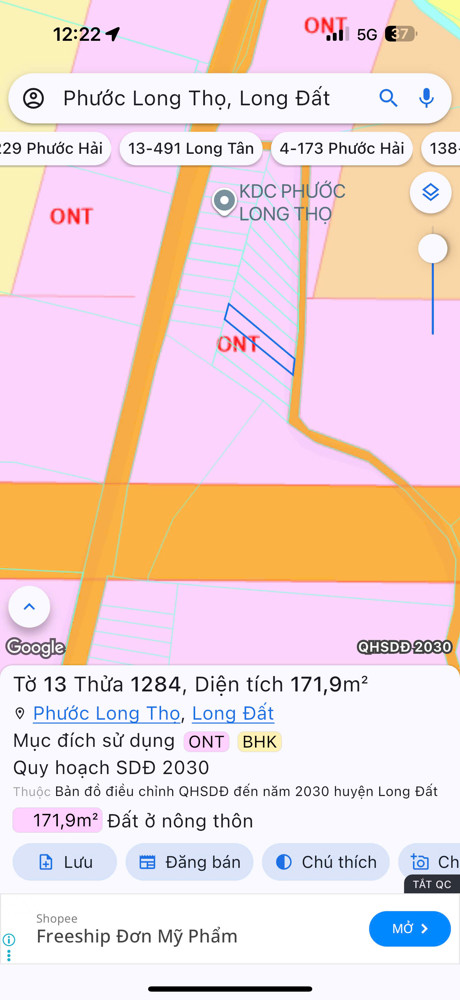 Chính Chủ Cần Ra Nhanh Lô Đất Brvt Giá Tốt Cho Khách Thiện Chí ❤✔Cách Biển Lộc An 7Km